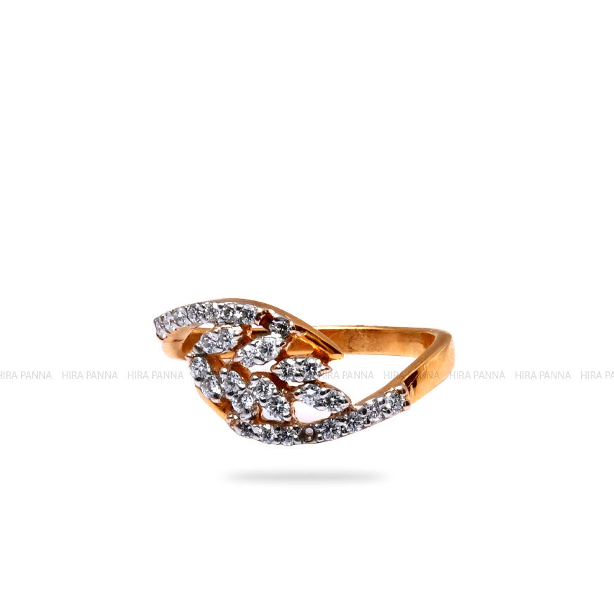 Diamond Gold Finish Ring