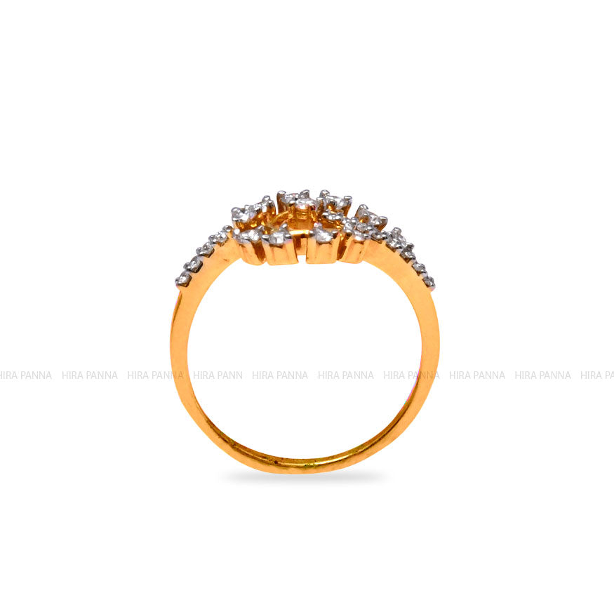 Diamond Gold Finish Ring