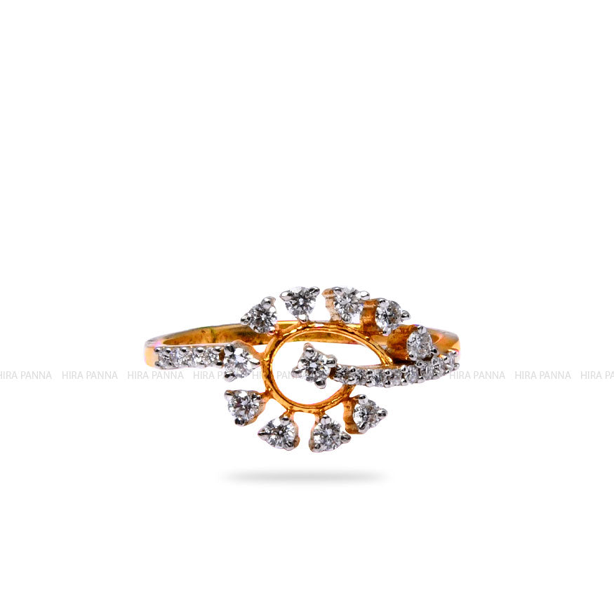 Diamond Gold Finish Ring