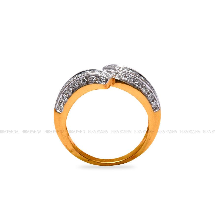 Diamond Gold Finish Ring