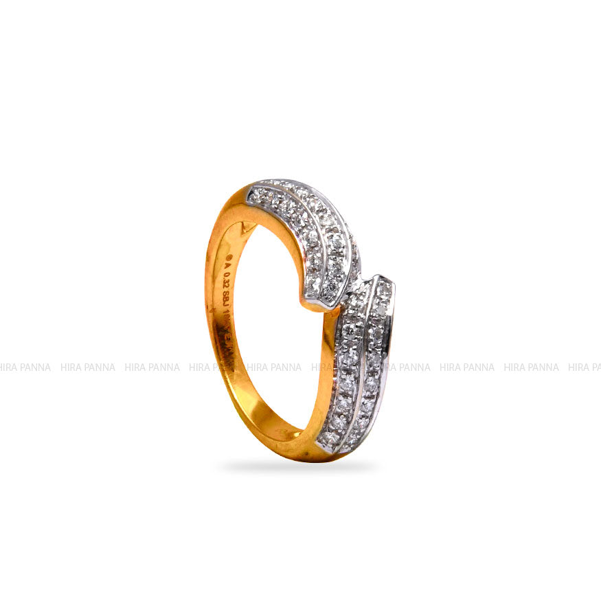 Diamond Gold Finish Ring