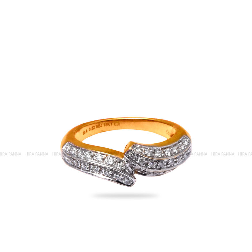 Diamond Gold Finish Ring