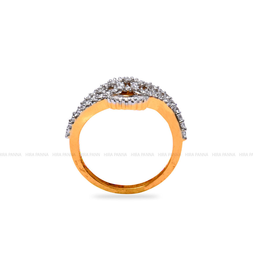 Diamond Gold Finish Ring