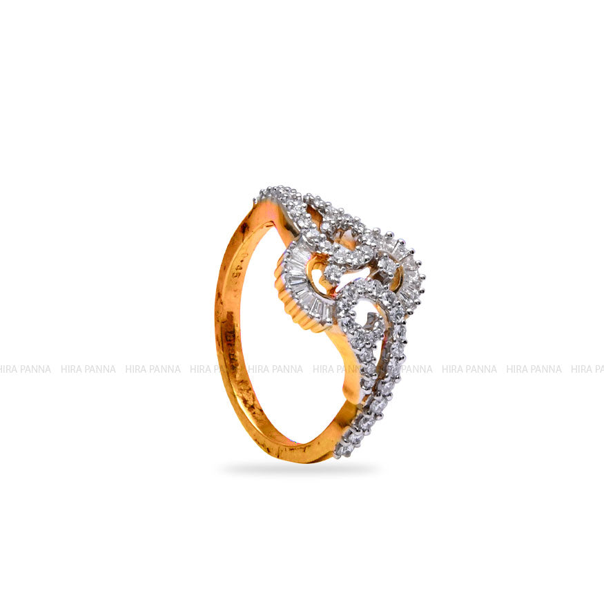 Diamond Gold Finish Ring