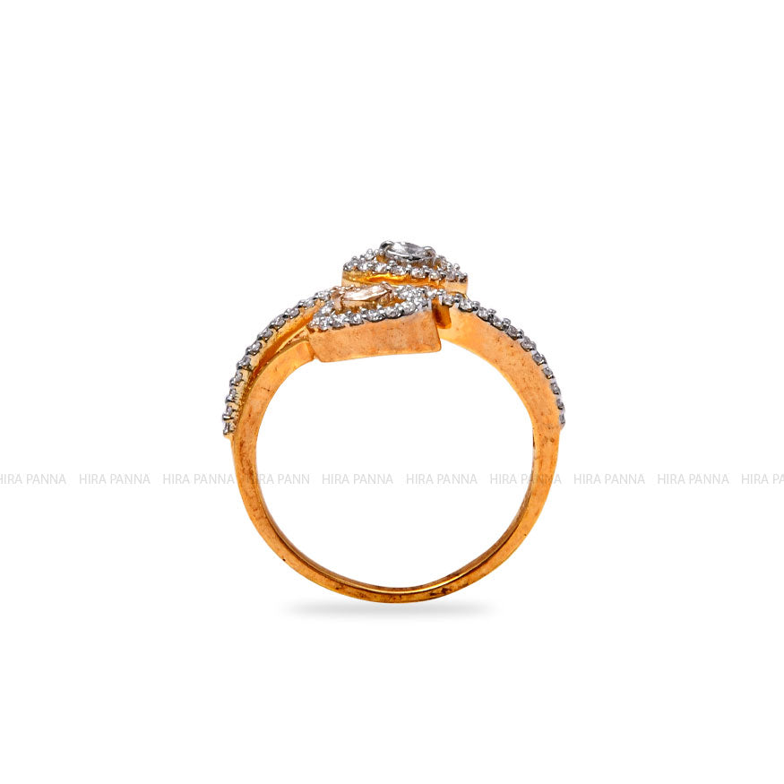 Diamond Gold Finish Ring