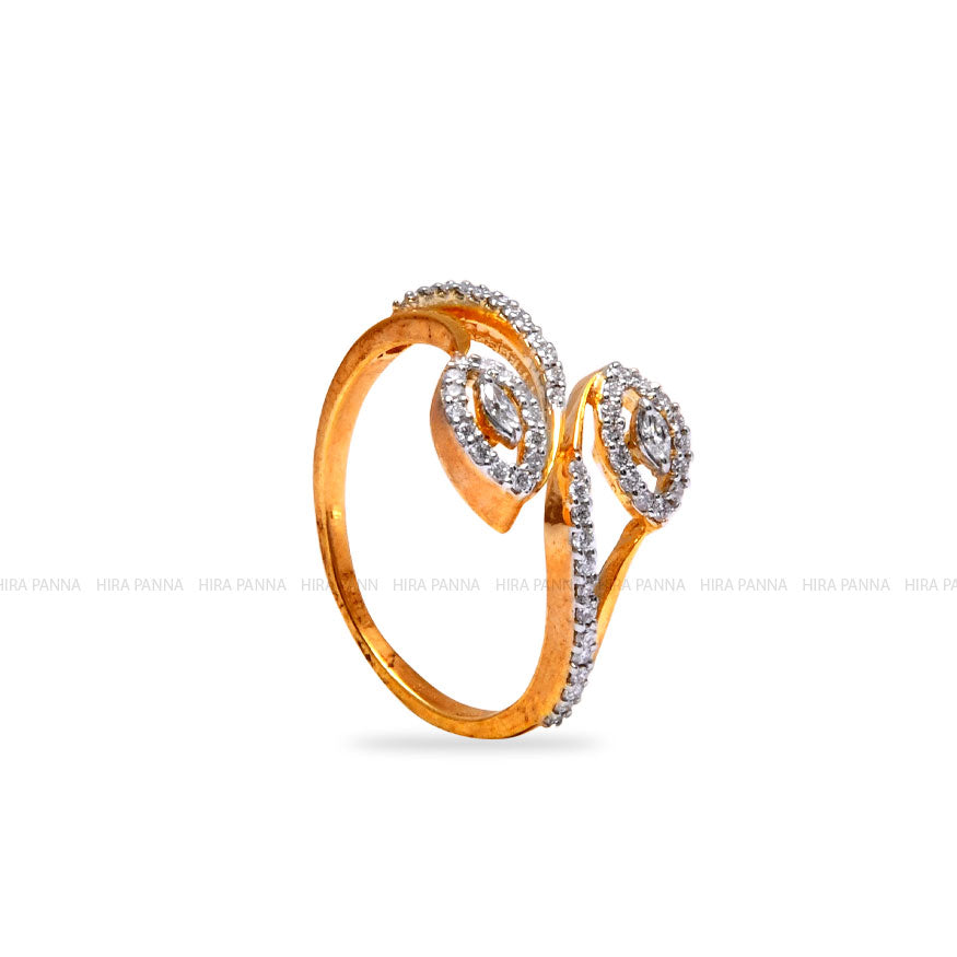 Diamond Gold Finish Ring