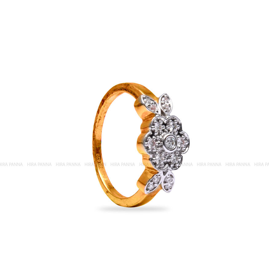 Diamond Gold Finish Ring