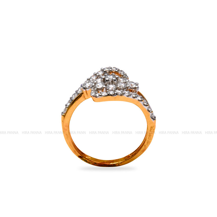 Diamond Gold Finish Ring