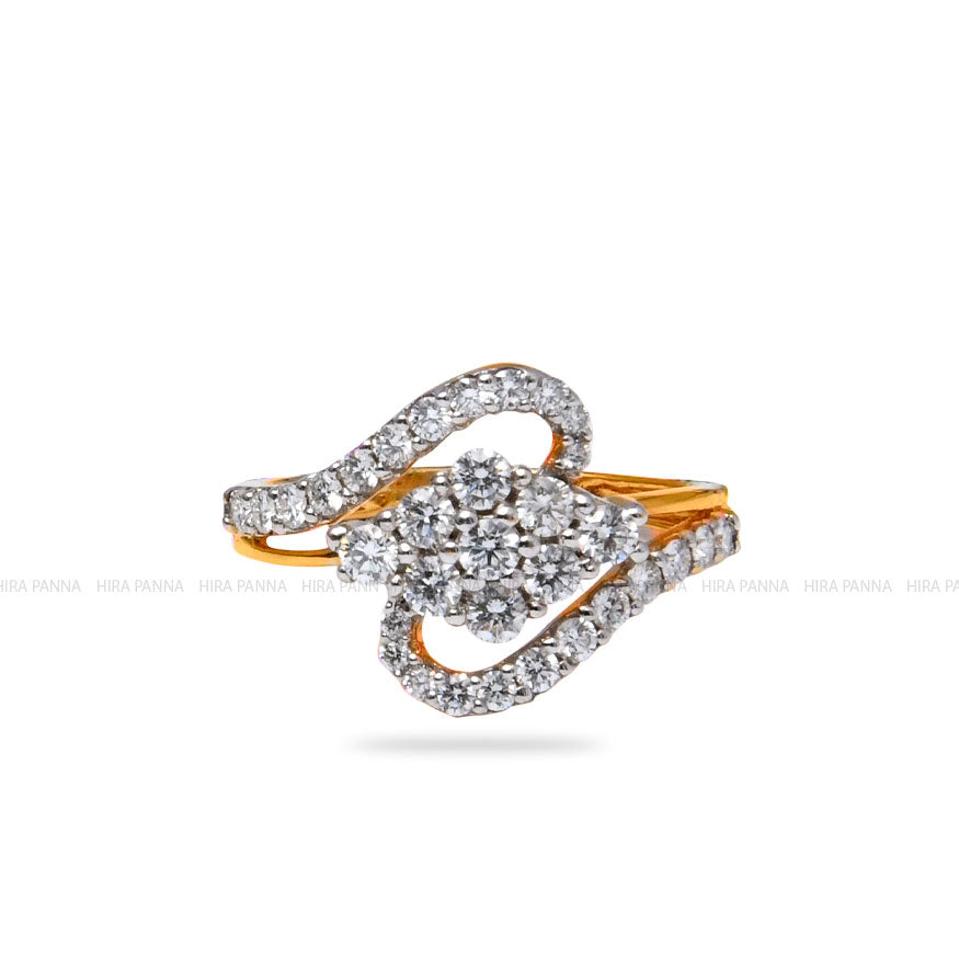 Diamond Gold Finish Ring