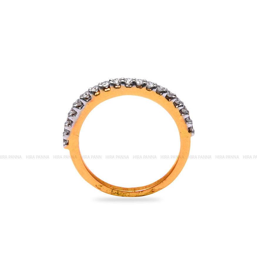 Diamond Gold Finish Ring