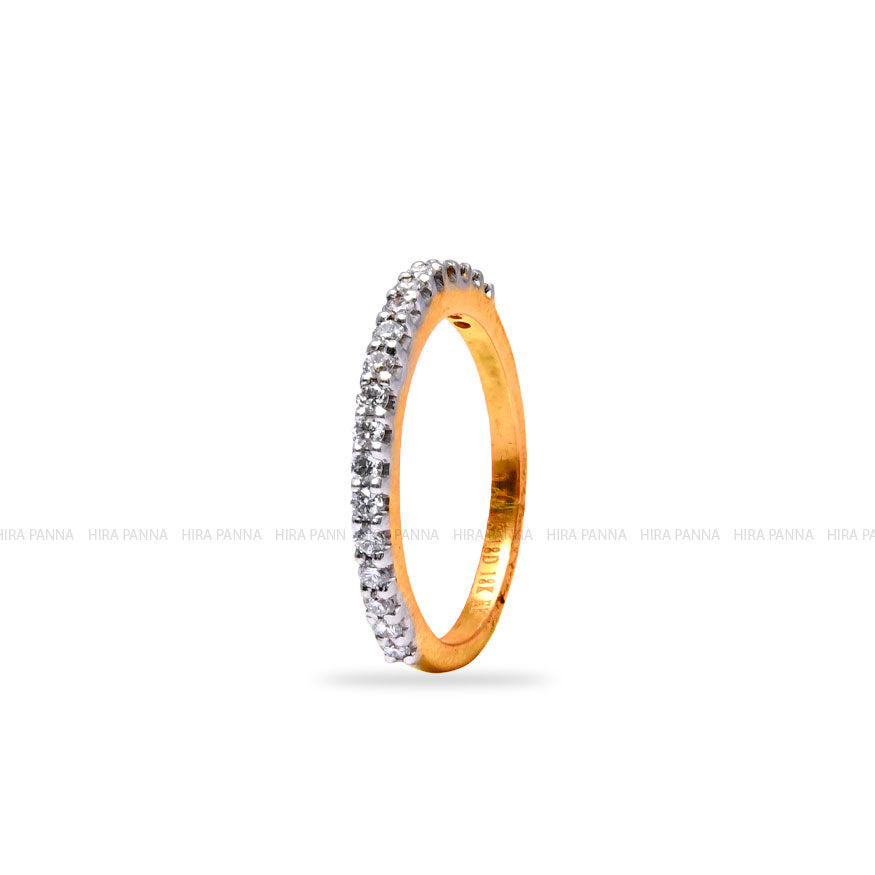 Diamond Gold Finish Ring