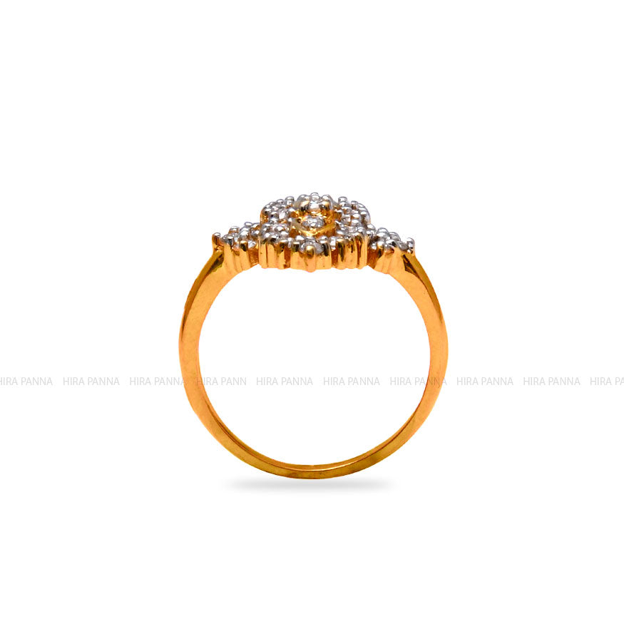 Diamond Gold Finish Ring