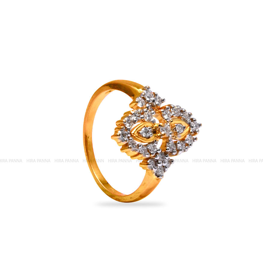 Diamond Gold Finish Ring