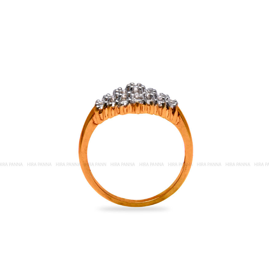 Diamond Gold Finish Ring