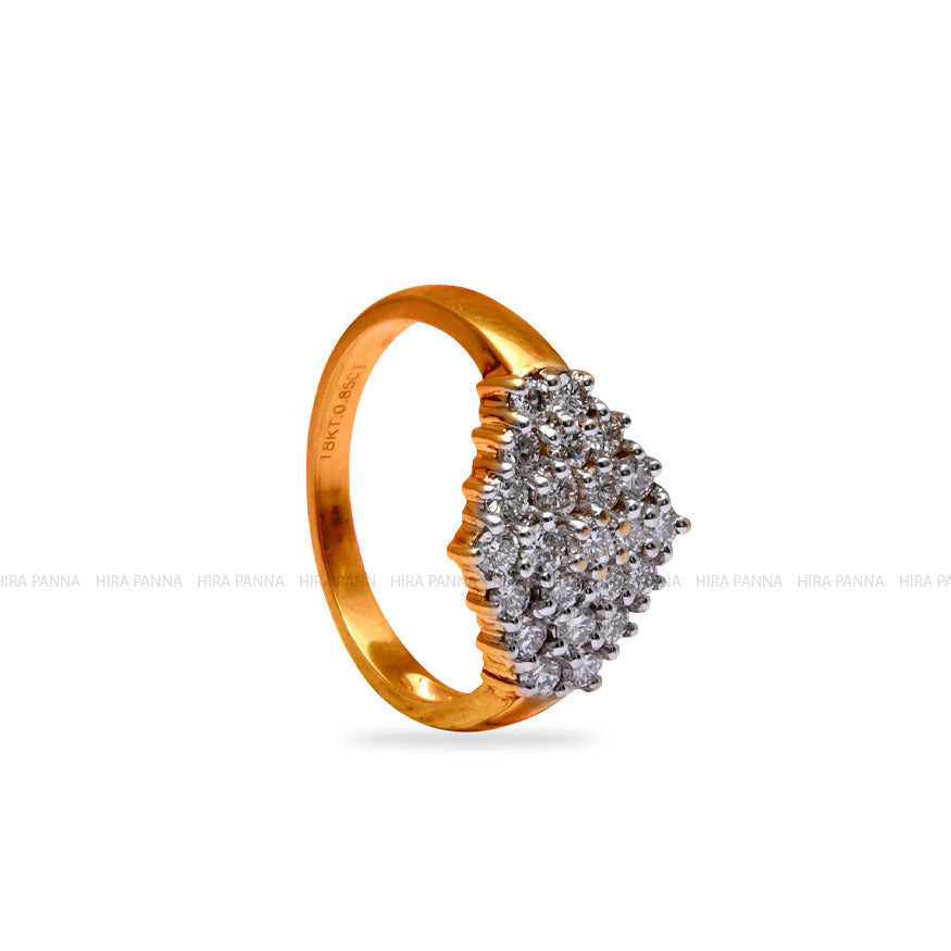 Diamond Gold Finish Ring