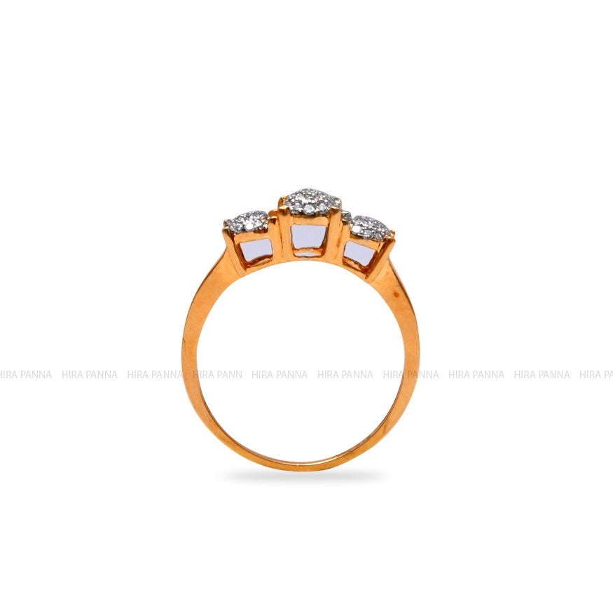 Diamond Gold Finish Ring