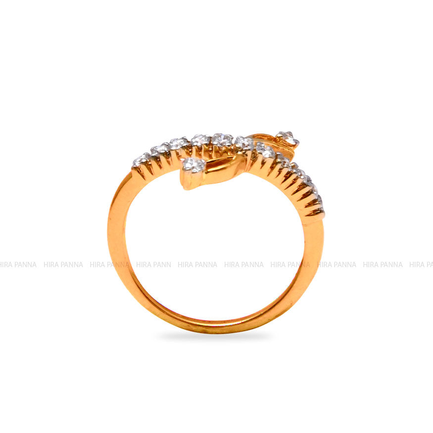 Diamond Gold Finish Ring