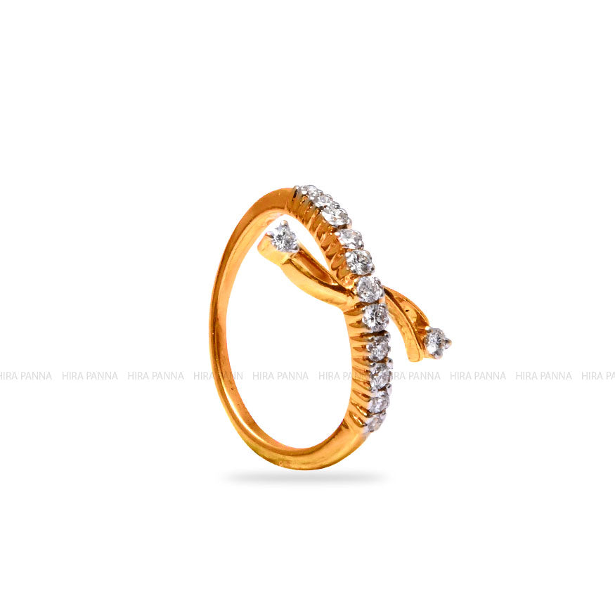 Diamond Gold Finish Ring