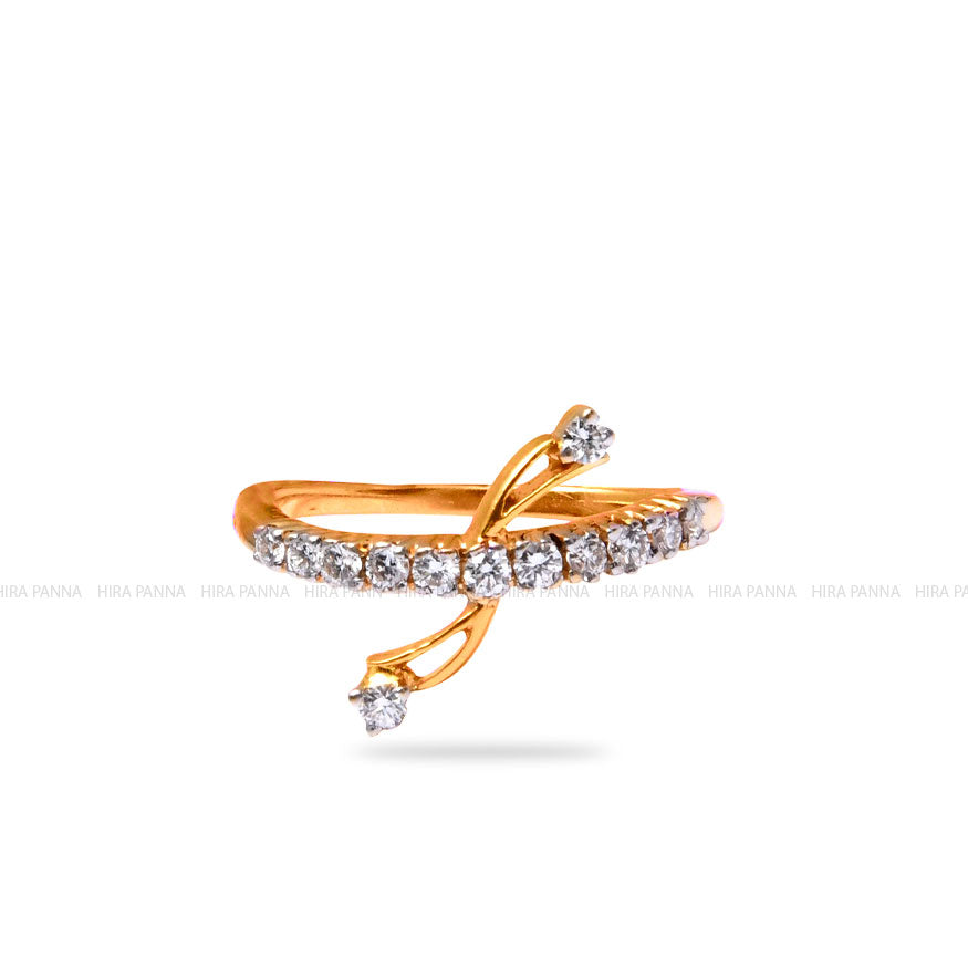 Diamond Gold Finish Ring