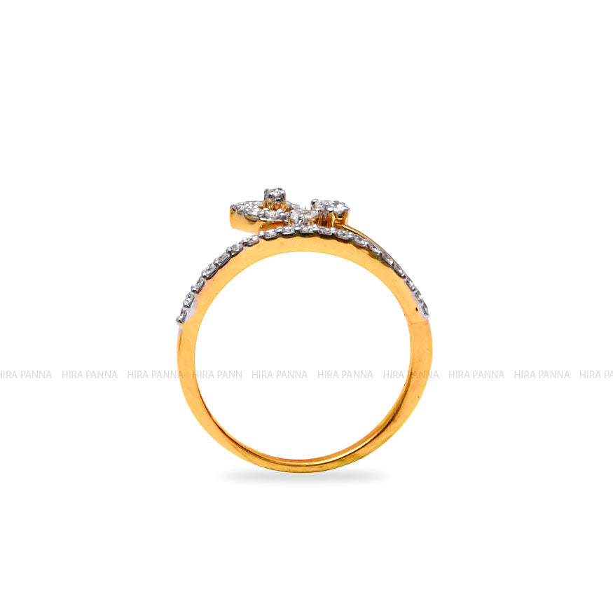 Diamond Gold Finish Ring