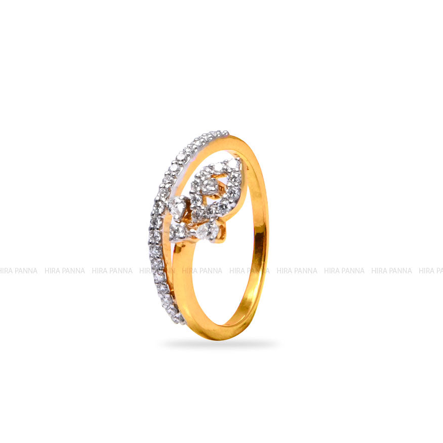 Diamond Gold Finish Ring