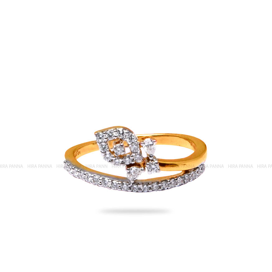 Diamond Gold Finish Ring