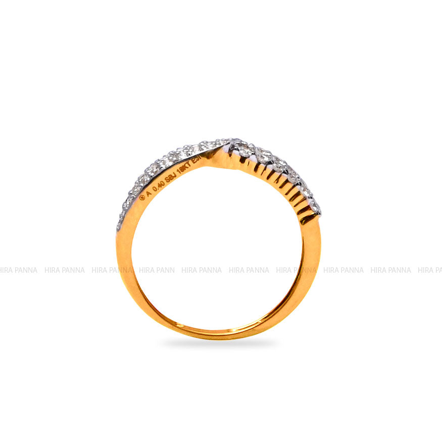 Diamond Gold Finish Ring