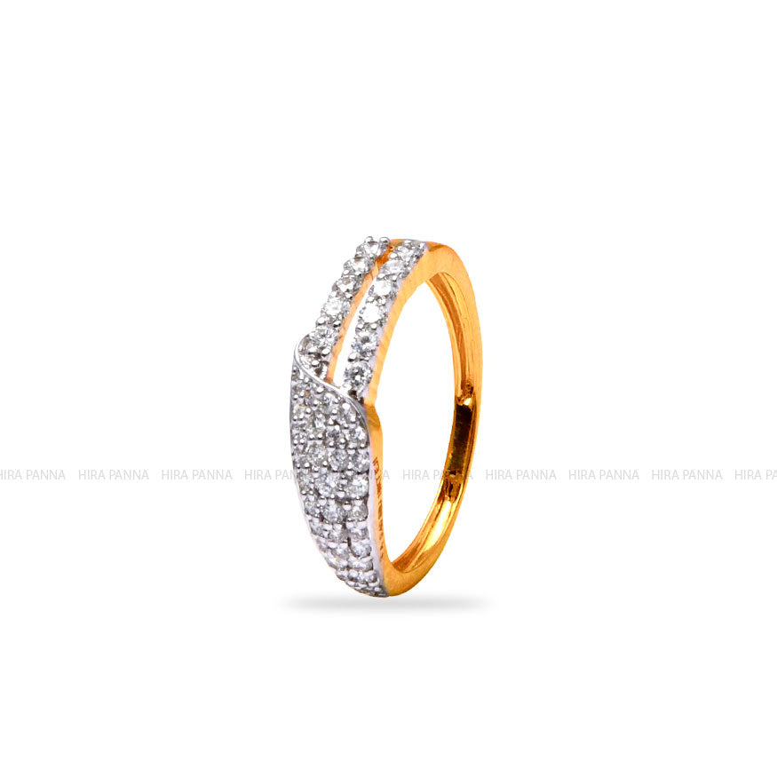 Diamond Gold Finish Ring