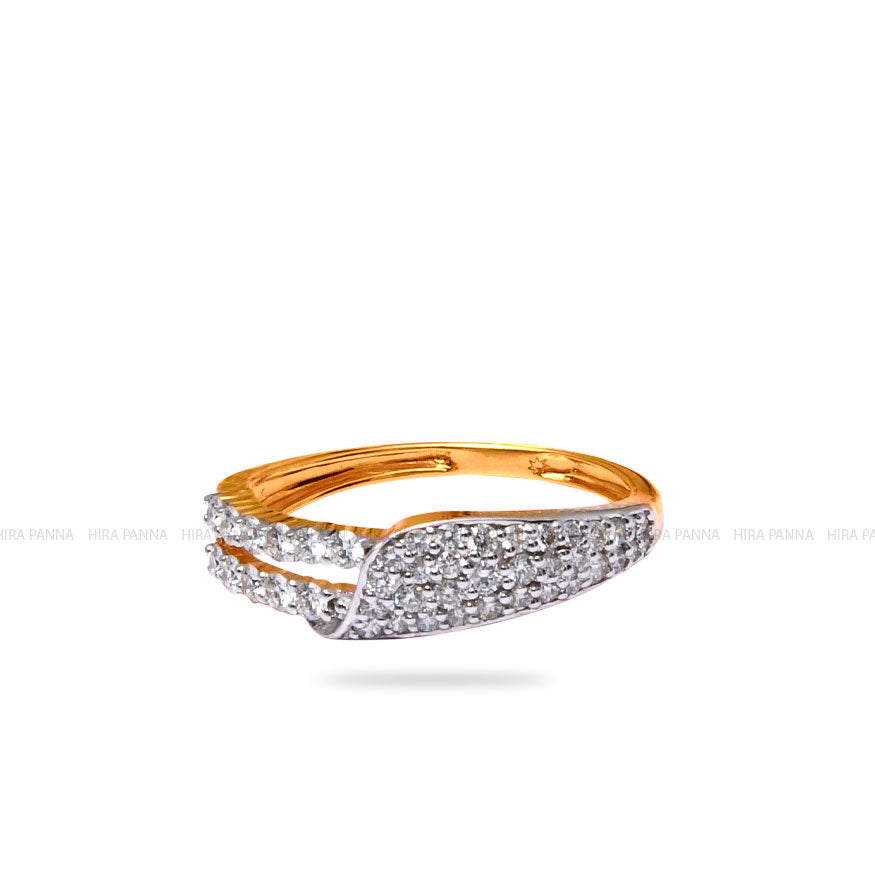 Diamond Gold Finish Ring