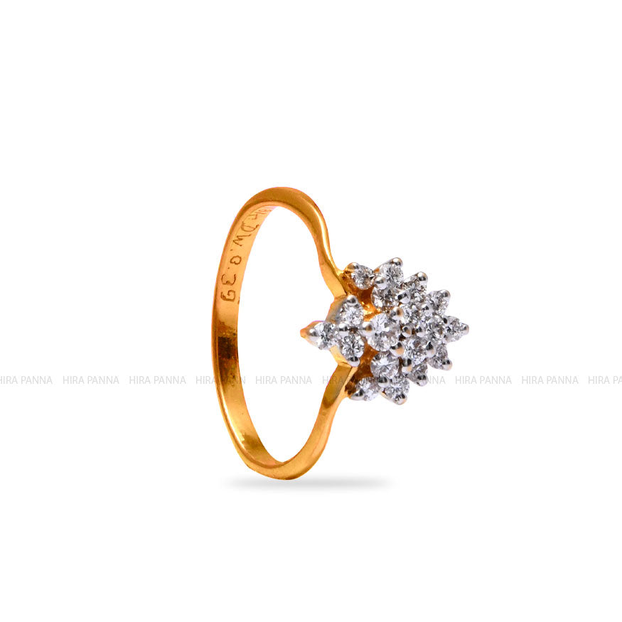 Diamond Gold Finish Ring