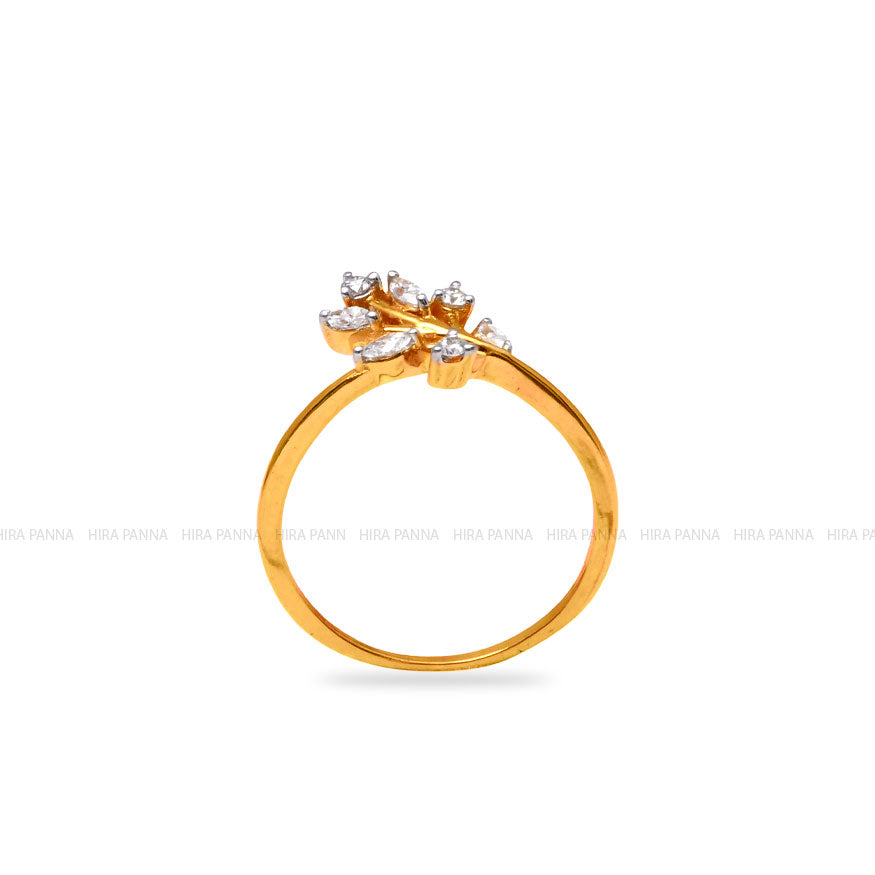 Diamond Gold Finish Ring