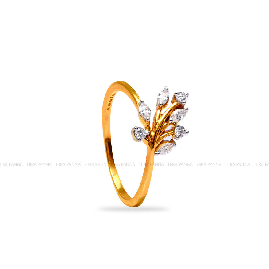 Diamond Gold Finish Ring