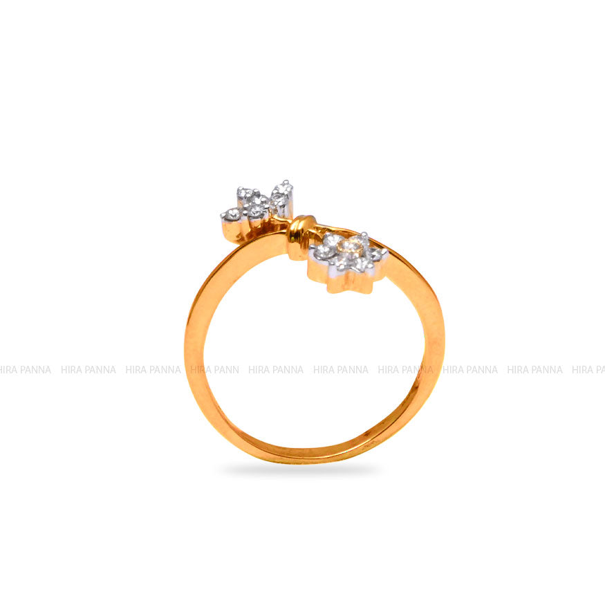 Diamond Gold Finish Ring