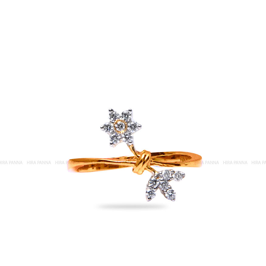 Diamond Gold Finish Ring