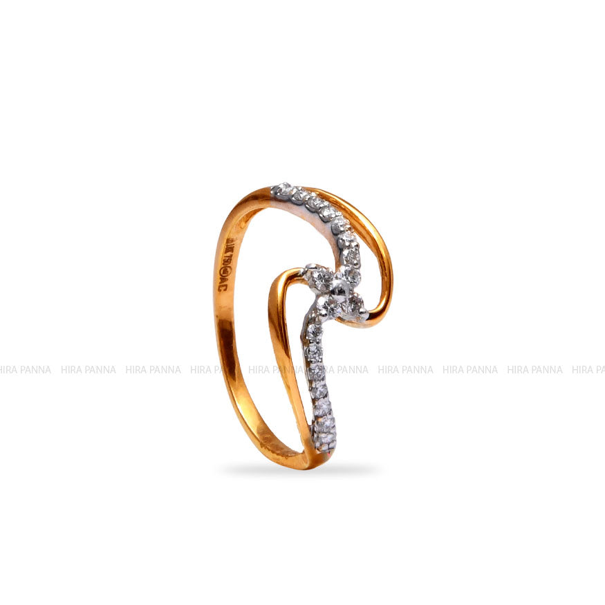 Diamond Gold Finish Ring