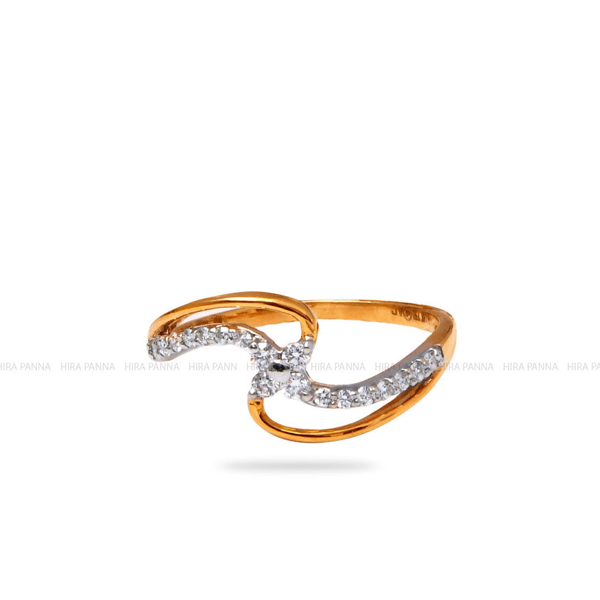 Diamond Gold Finish Ring