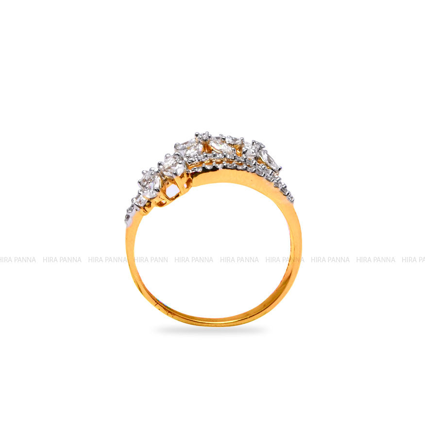 Diamond Gold Finish Ring