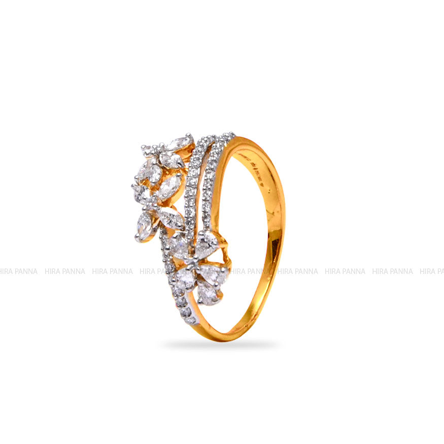 Diamond Gold Finish Ring