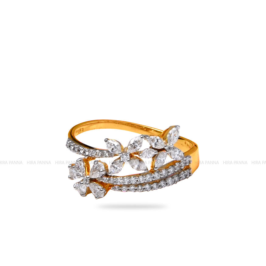 Diamond Gold Finish Ring