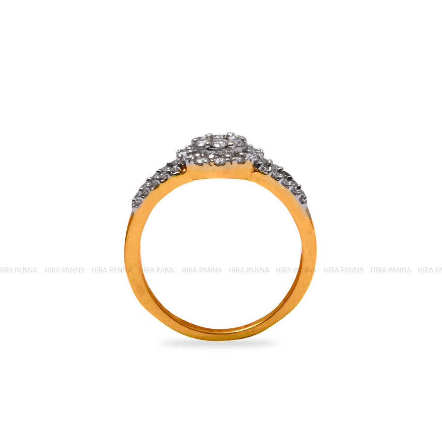 Diamond Gold Finish Ring