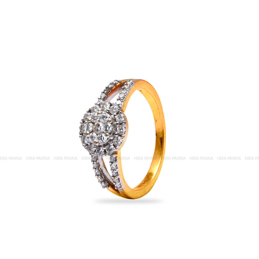 Diamond Gold Finish Ring