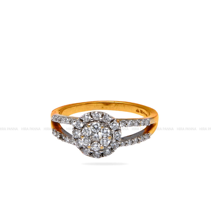 Diamond Gold Finish Ring