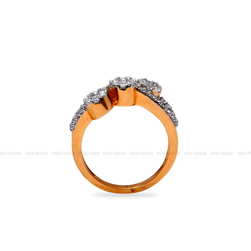 Diamond Gold Finish Ring