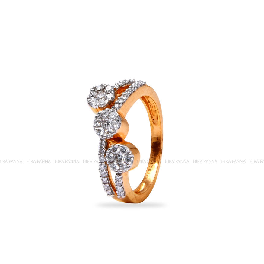 Diamond Gold Finish Ring