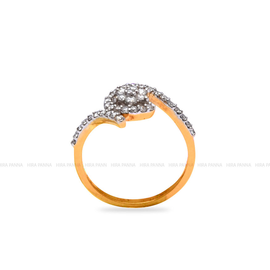 Diamond Gold Finish Ring