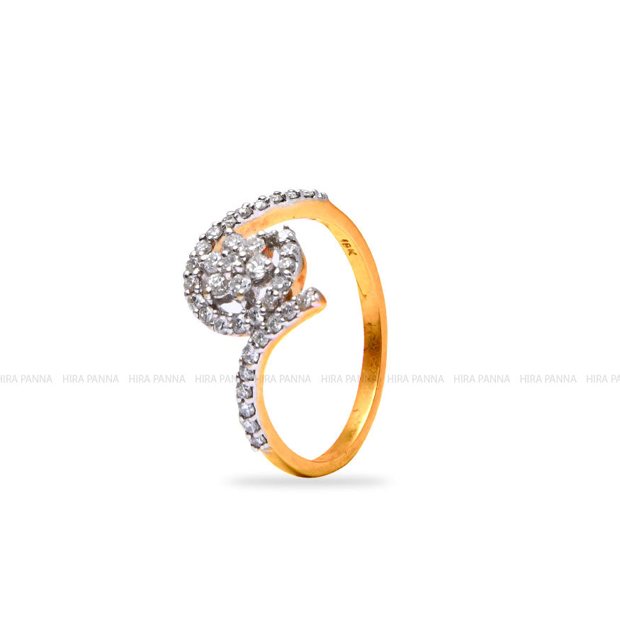 Diamond Gold Finish Ring