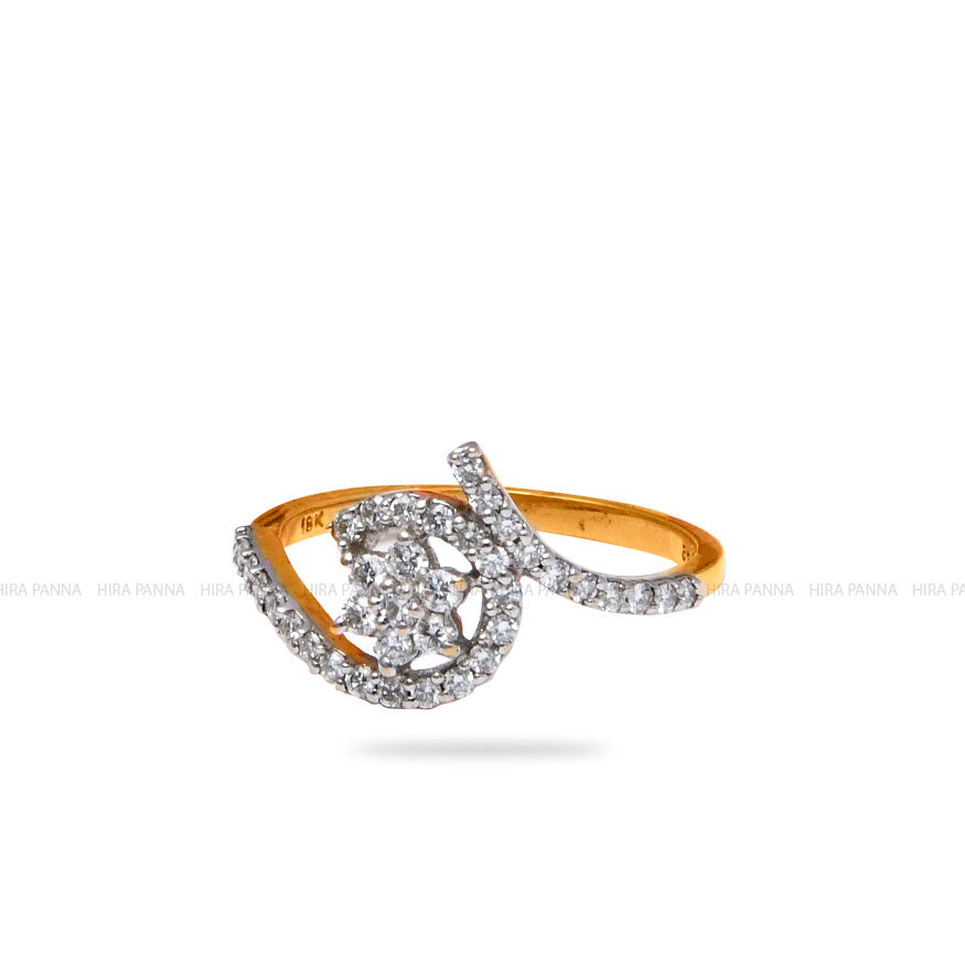 Diamond Gold Finish Ring