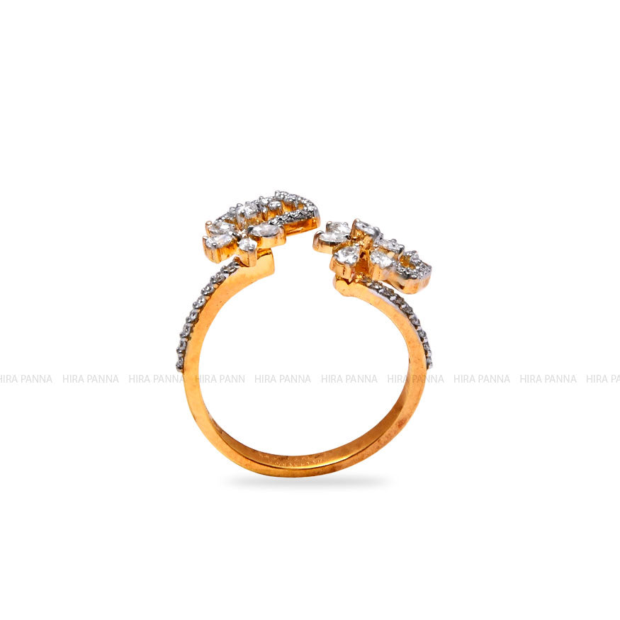 Diamond Gold Finish Ring