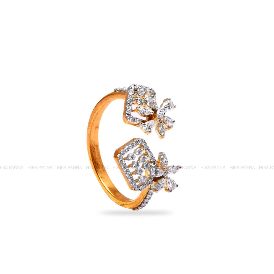 Diamond Gold Finish Ring