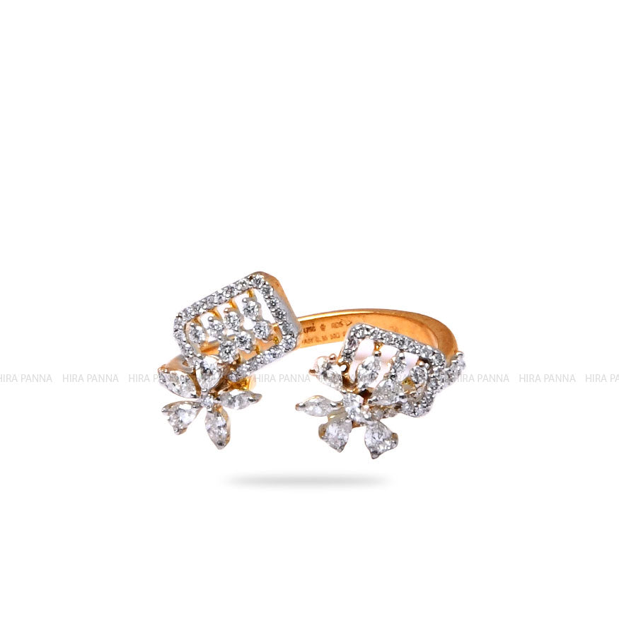 Diamond Gold Finish Ring